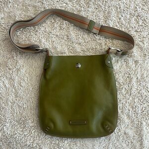 Toscanella green leather crossbody bag made in Italy